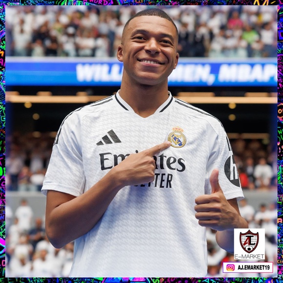 NWT Kylian Mbappe Real Madrid Home Jersey Season 24/25 (Player Version) - Picture 4 of 4